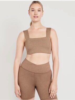 Old Navy CloudComfy Bandeau Sports Bra in Driftwood